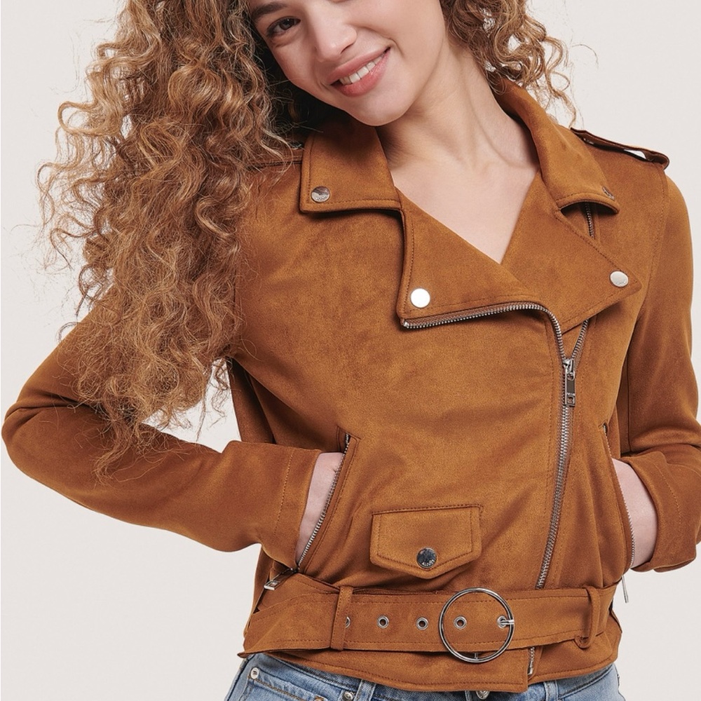 Forever 21 Brown Leather Jacket . NWOT